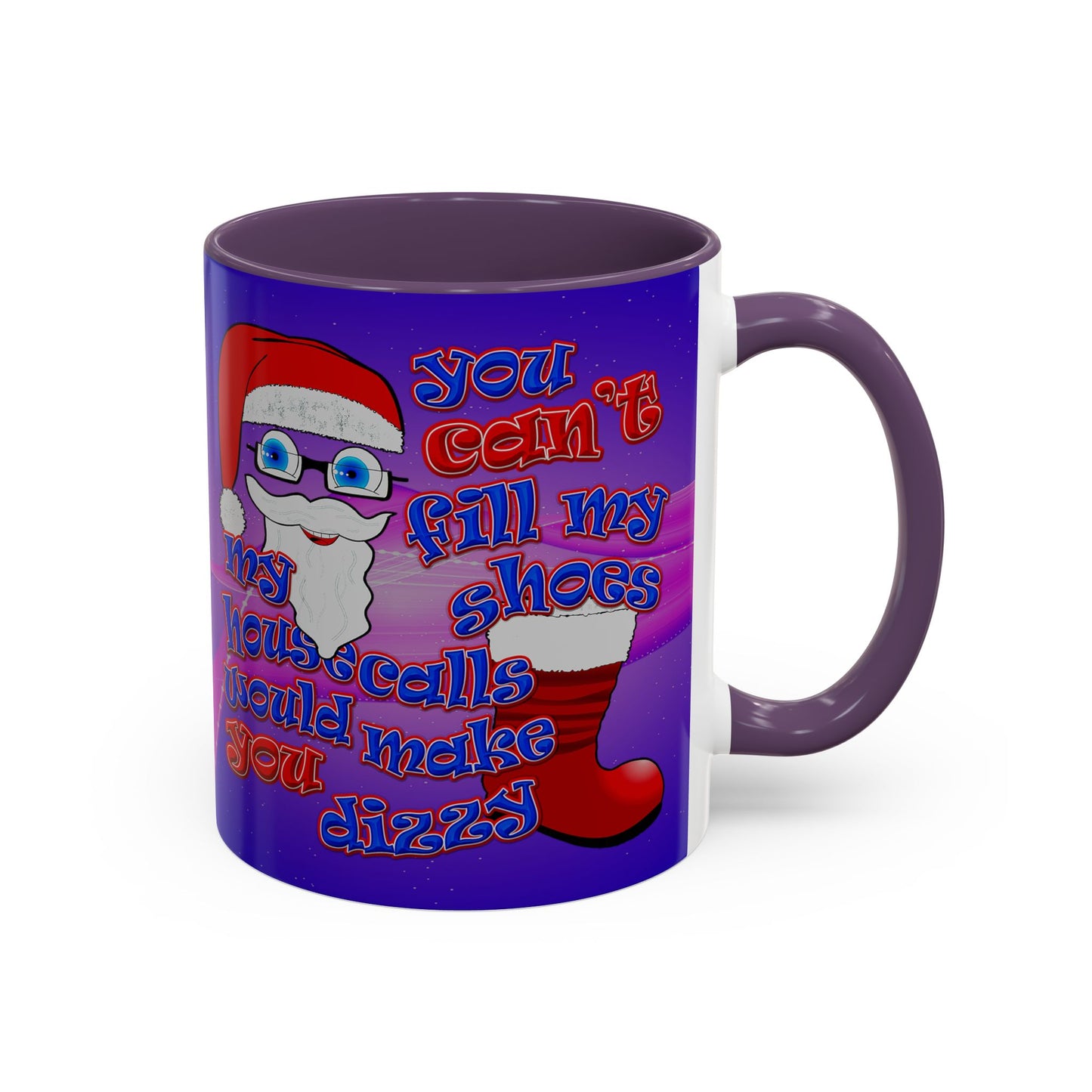 santa's shoes - Accent Mug (purple-pink wave)