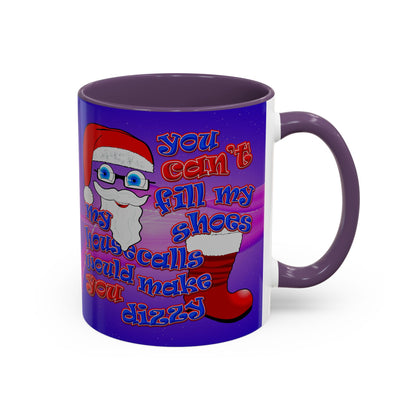 santa's shoes - Accent Mug (purple-pink wave)