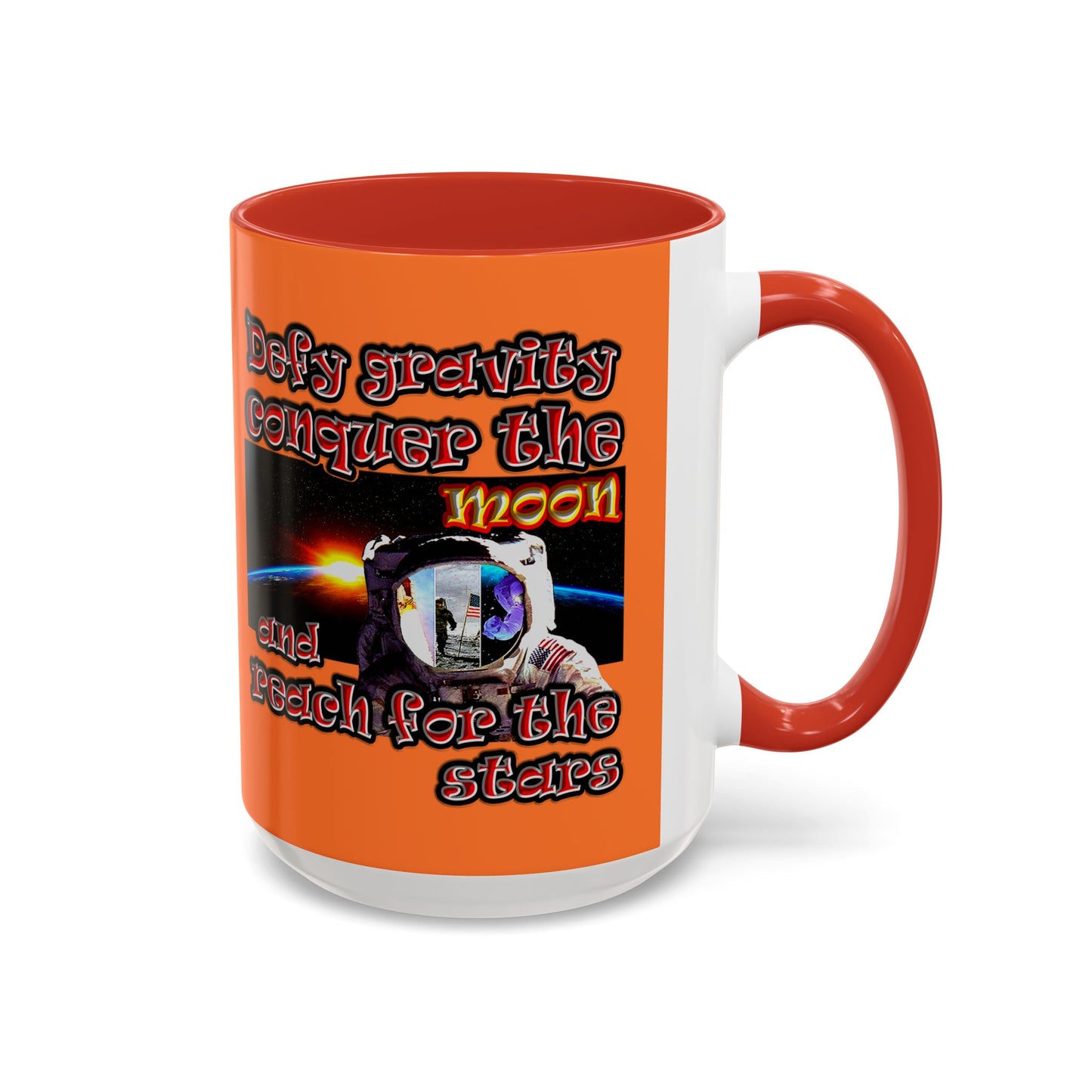 defy conquer reach - Accent Mug (crusta)