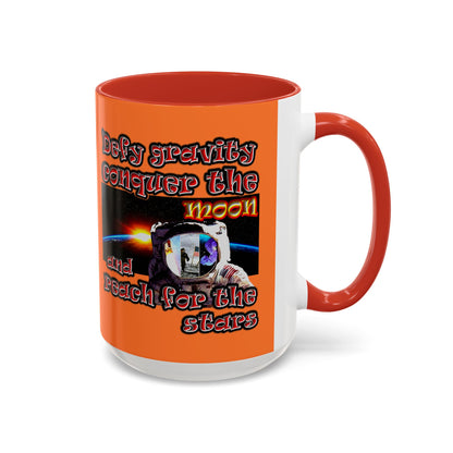 defy conquer reach - Accent Mug (crusta)