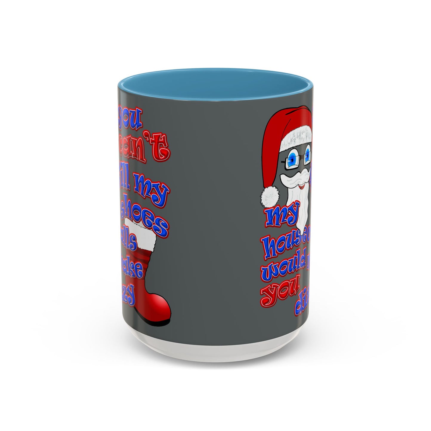 santa's shoes - Accent Mug (dark grey)