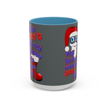 santa's shoes - Accent Mug (dark grey)