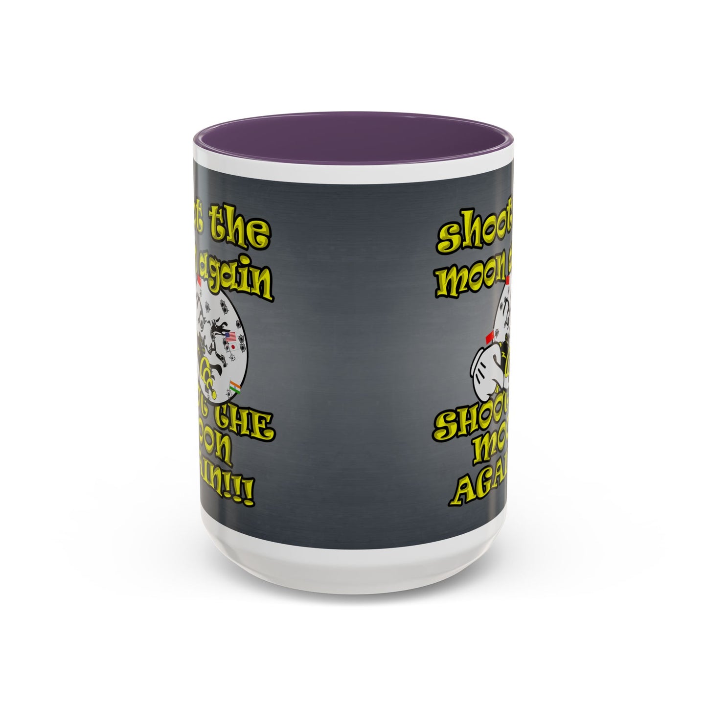 shoot the moon again - Accent Mug (grey-light grey)