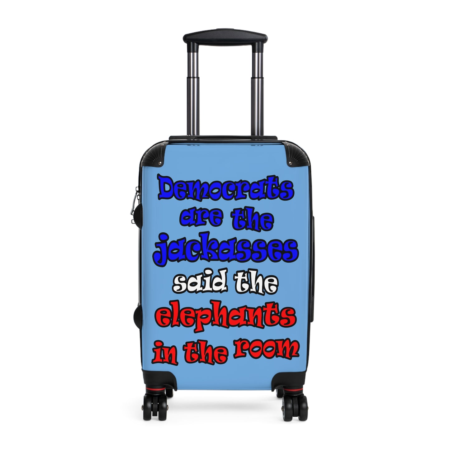 donkeys and elephants - Suitcase (light blue)