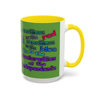 declaration of the independents - Accent Mug (green)