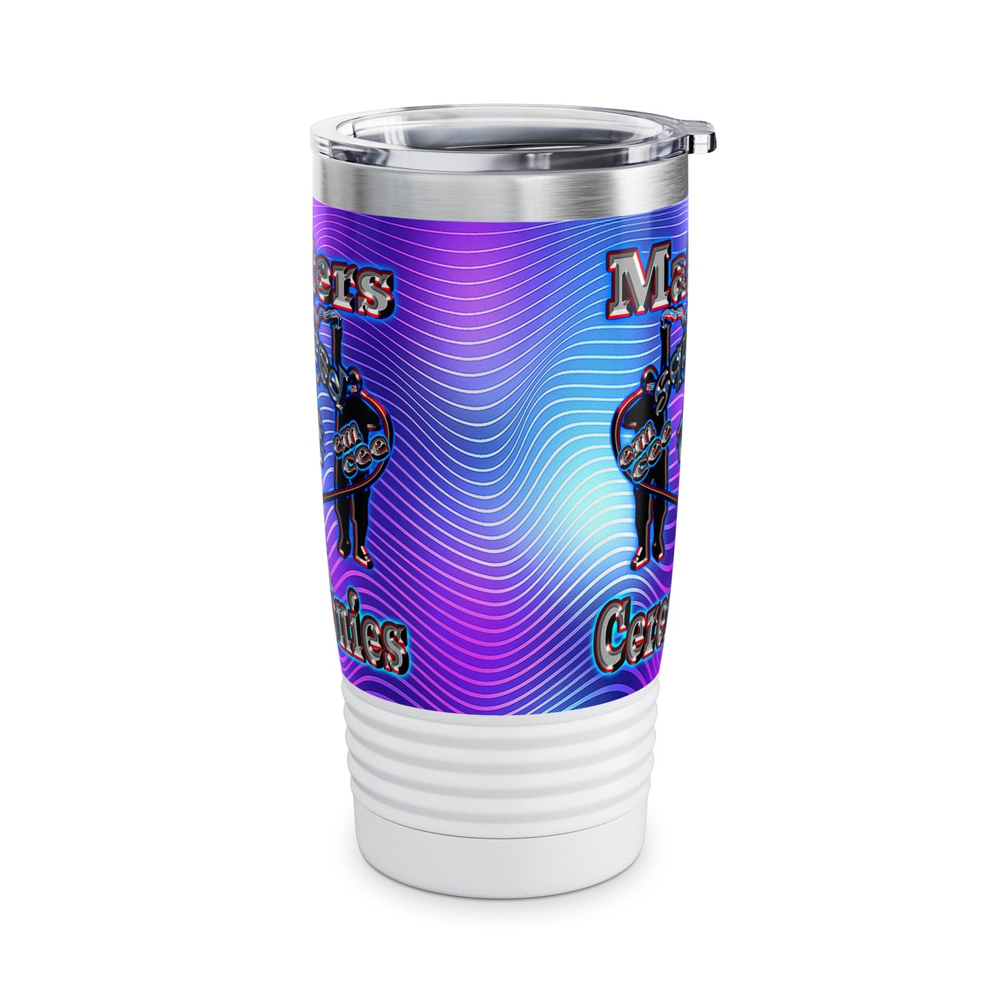 em cee squared - Ringneck Tumbler, 20oz (purple wave)