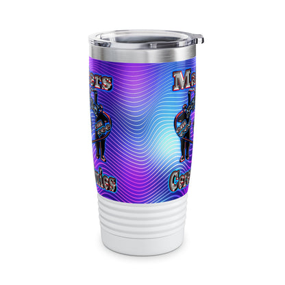em cee squared - Ringneck Tumbler, 20oz (purple wave)