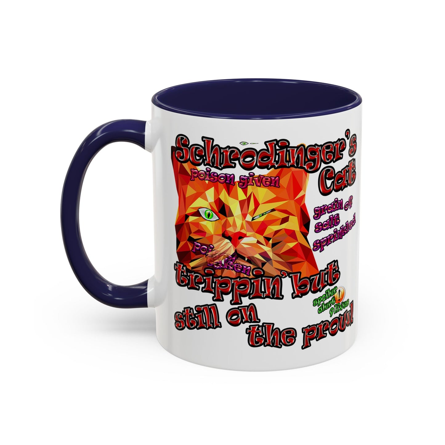 schrodinger's cat - Accent Mug (white)