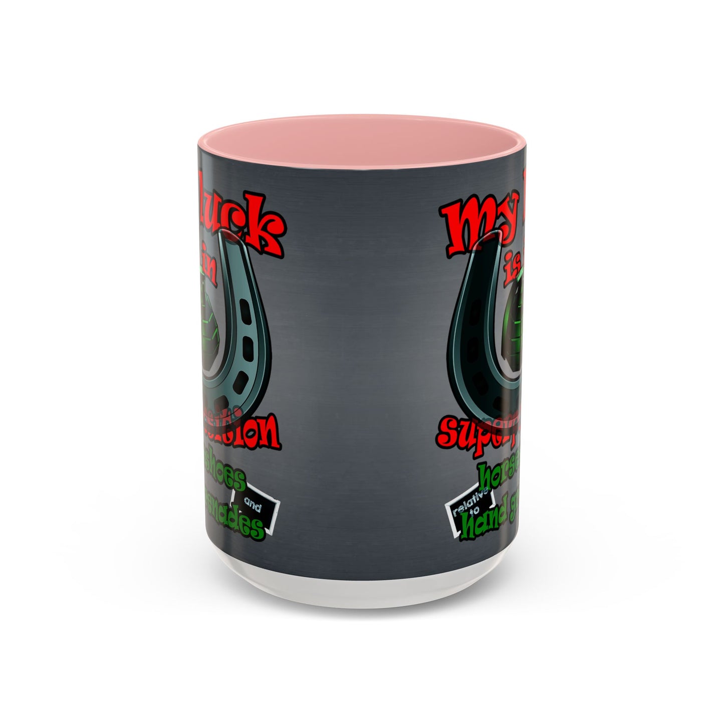 my luck - Accent Mug (grey-light grey)