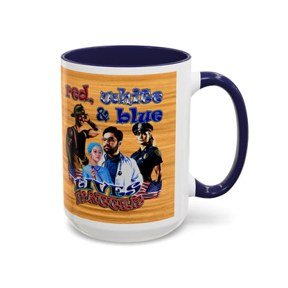 rw&b lives matter - Accent Mug (butterscotch wood finish)