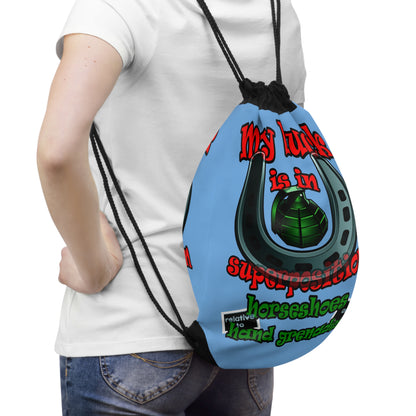 my luck - Drawstring Bag (light blue)