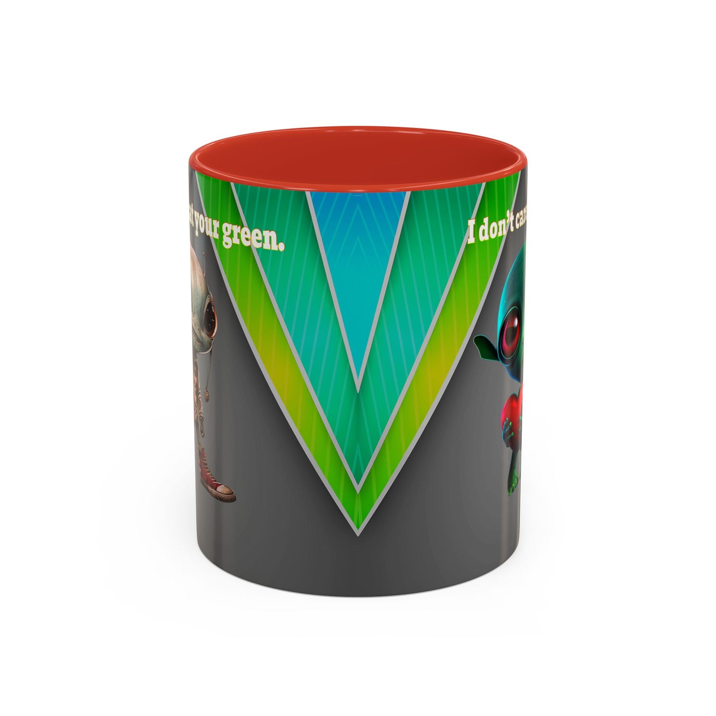 I don't care that your grey - Accent Mug (rainbow split)
