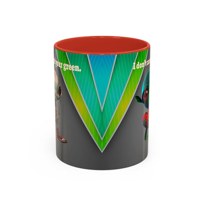 I don't care that your grey - Accent Mug (rainbow split)