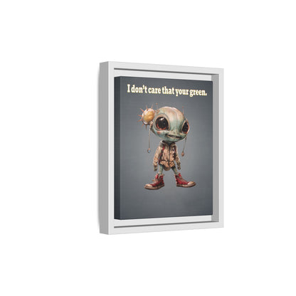 I don't care that your green - framed canvas art (grey-light grey)