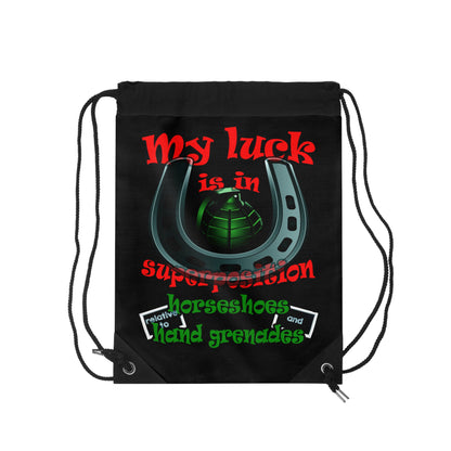 my luck - Drawstring Bag (black)