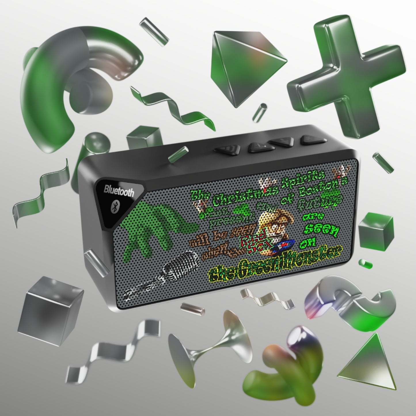 christmas spirits of boston - Jabba Bluetooth Speaker (dark grey)