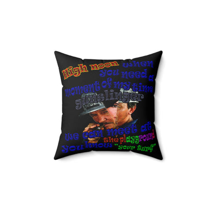 high noon - Spun Polyester Square Pillow - (black)