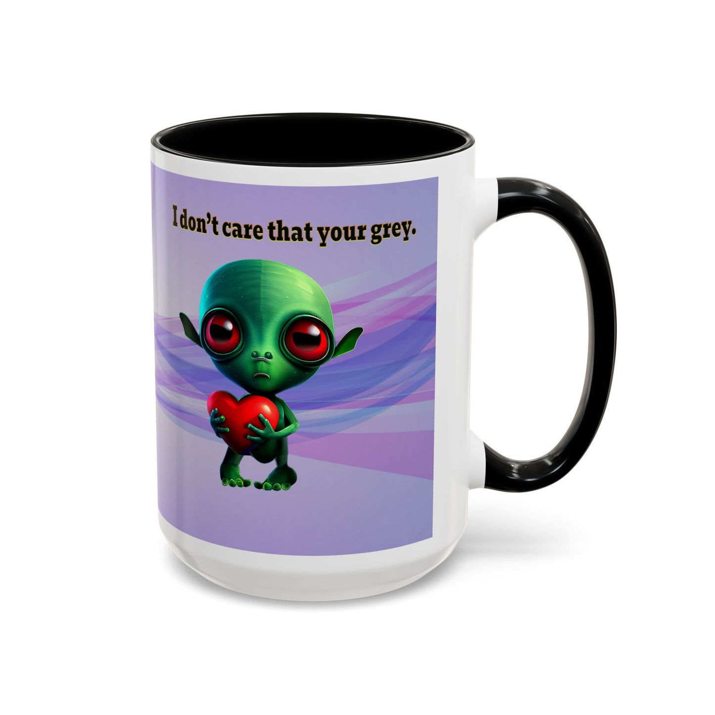 I don't care that your grey - Accent Mug (light blue-pink wave)