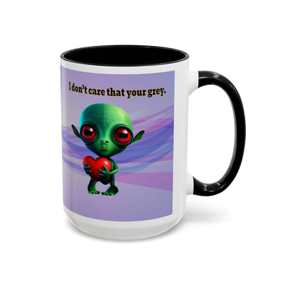 I don't care that your grey - Accent Mug (light blue-pink wave)