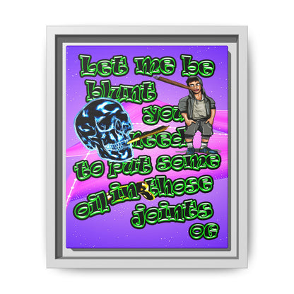 og - framed canvas art (purple-pink wave)