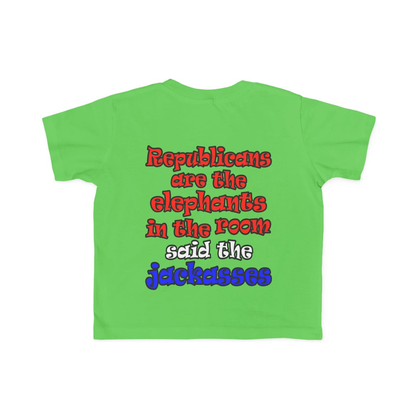 donkeys and elephants - Toddler's Fine Jersey Tee