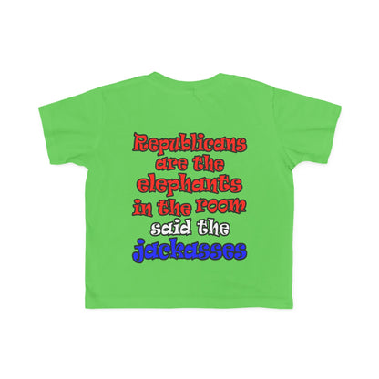 donkeys and elephants - Toddler's Fine Jersey Tee