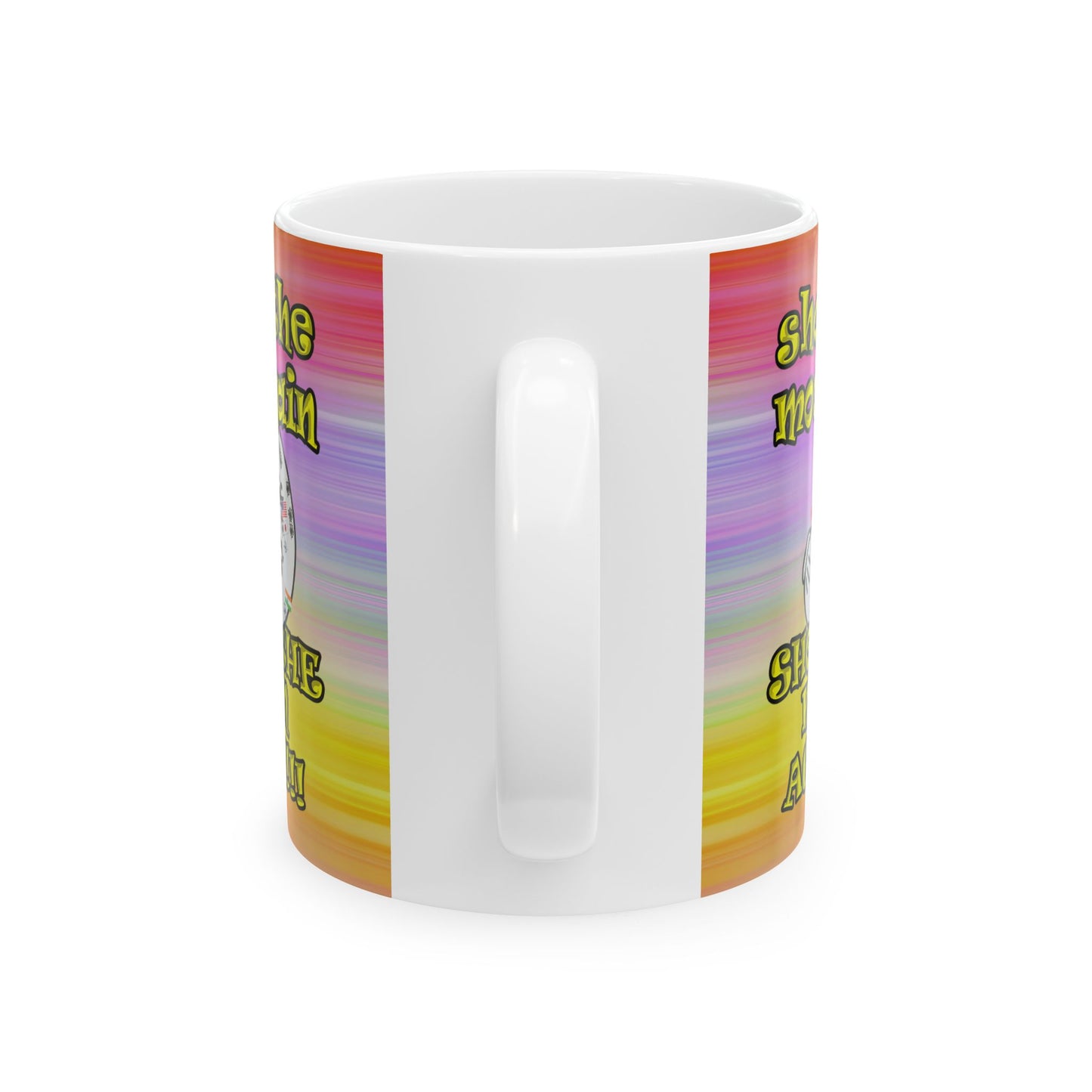shoot the moon again - White Mug (color blur)