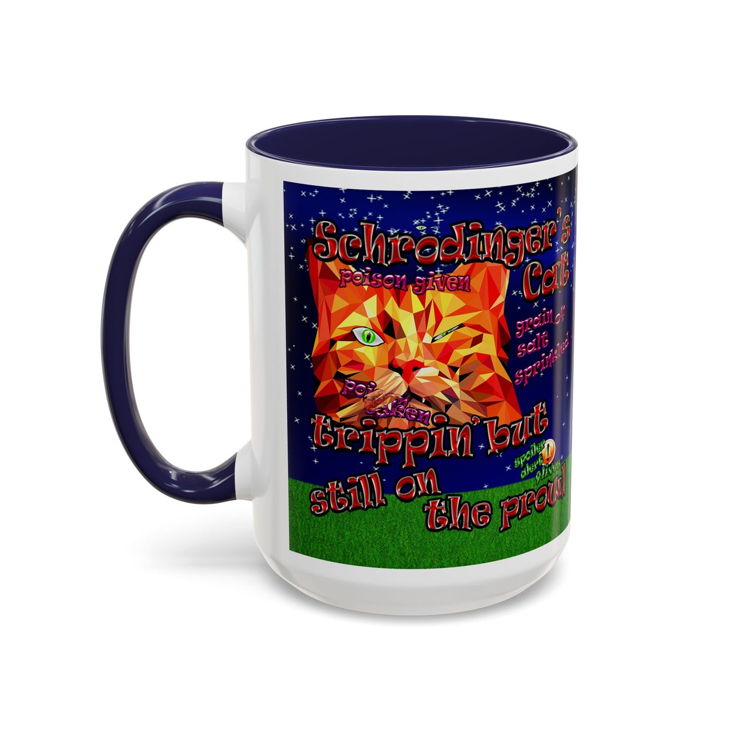 schrodinger's cat - Accent Mug ('snoops' background)