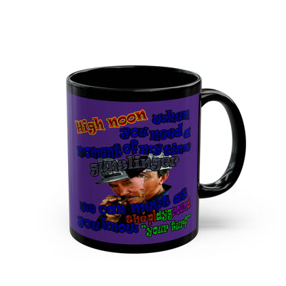 high noon - Black Mug (purple)