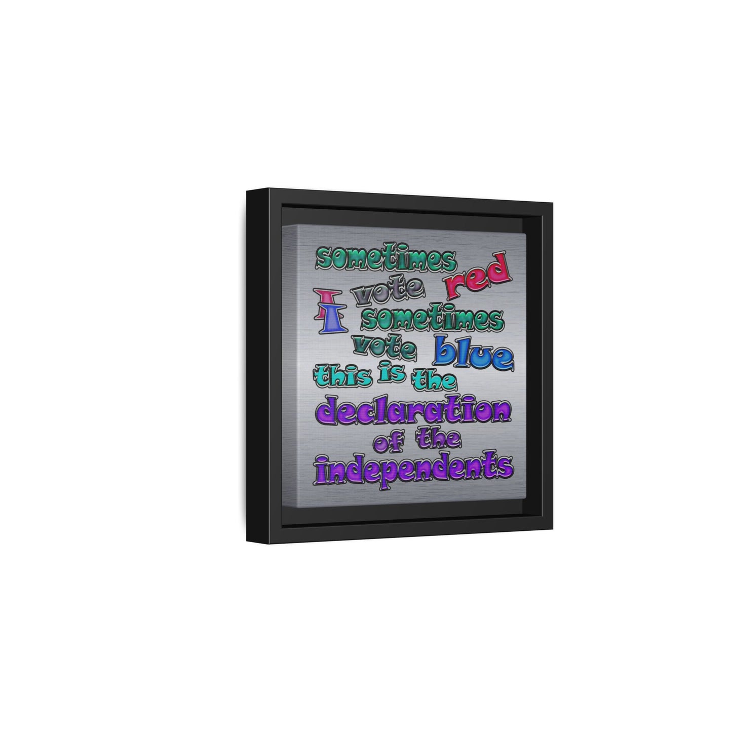 declaration of the independents - framed canvas art (brushed nickel)