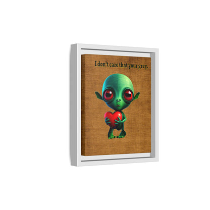 I don't care that your grey - framed canvas art (brown papyrus)