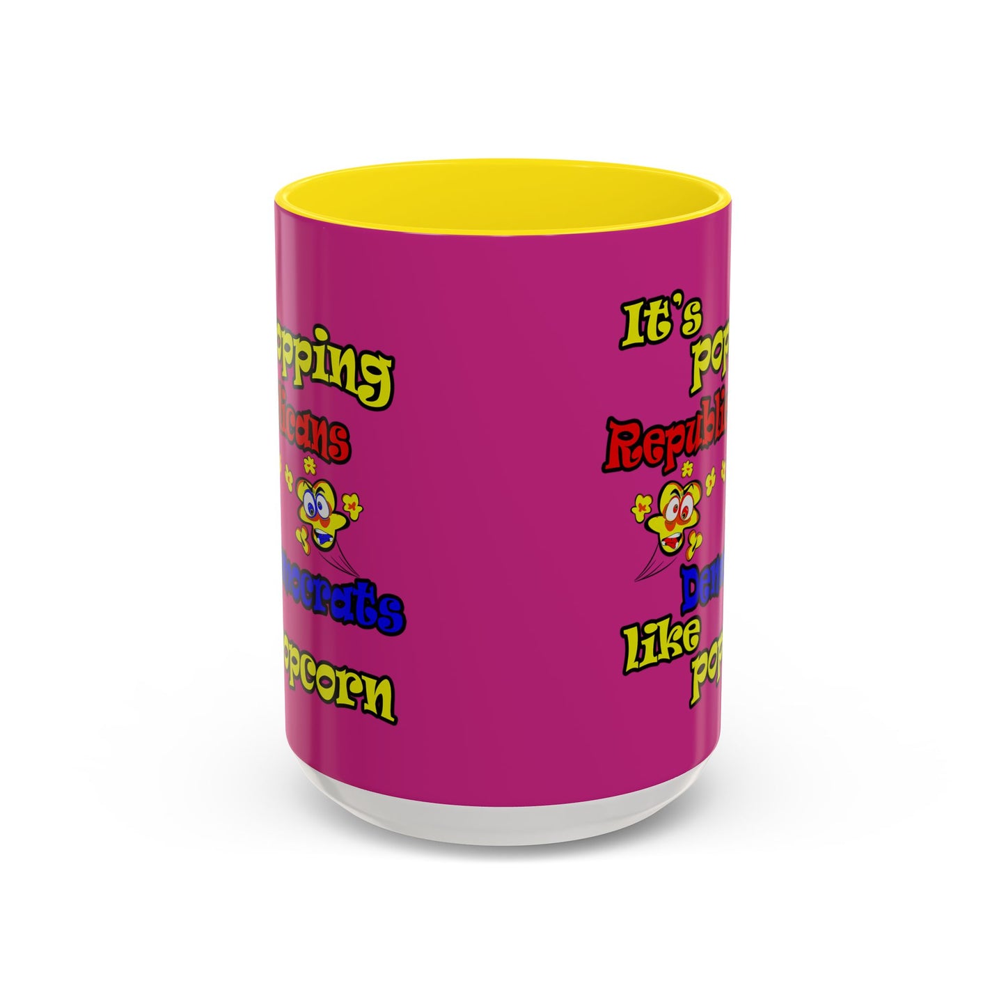 popping like popcorn - Accent Mug (pink)