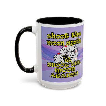 shoot the moon again - Accent Mug (light blue-pink wave)