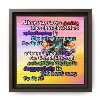 doggystyle - framed canvas art (color blur)