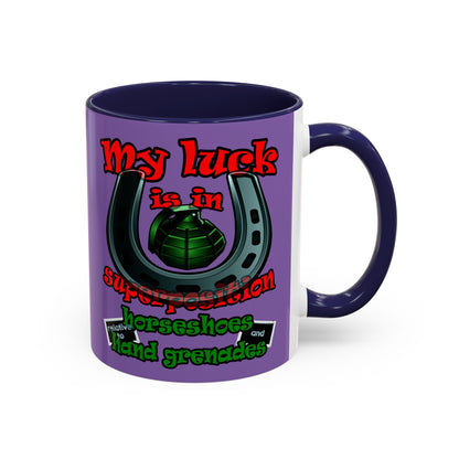 my luck - Accent Mug (light purple)