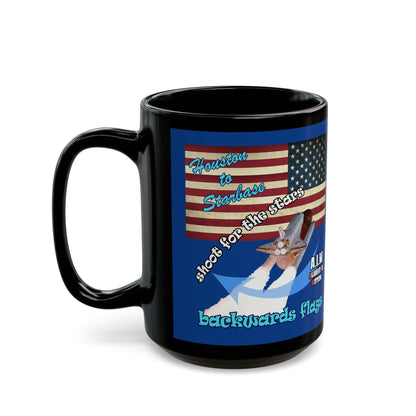 shoot for the stars - Black Mug (dark blue)