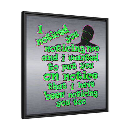 noticed you noticing - framed canvas art (brushed nickel)