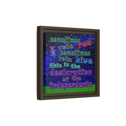 declaration of the independents - framed canvas art ('snoops' background)