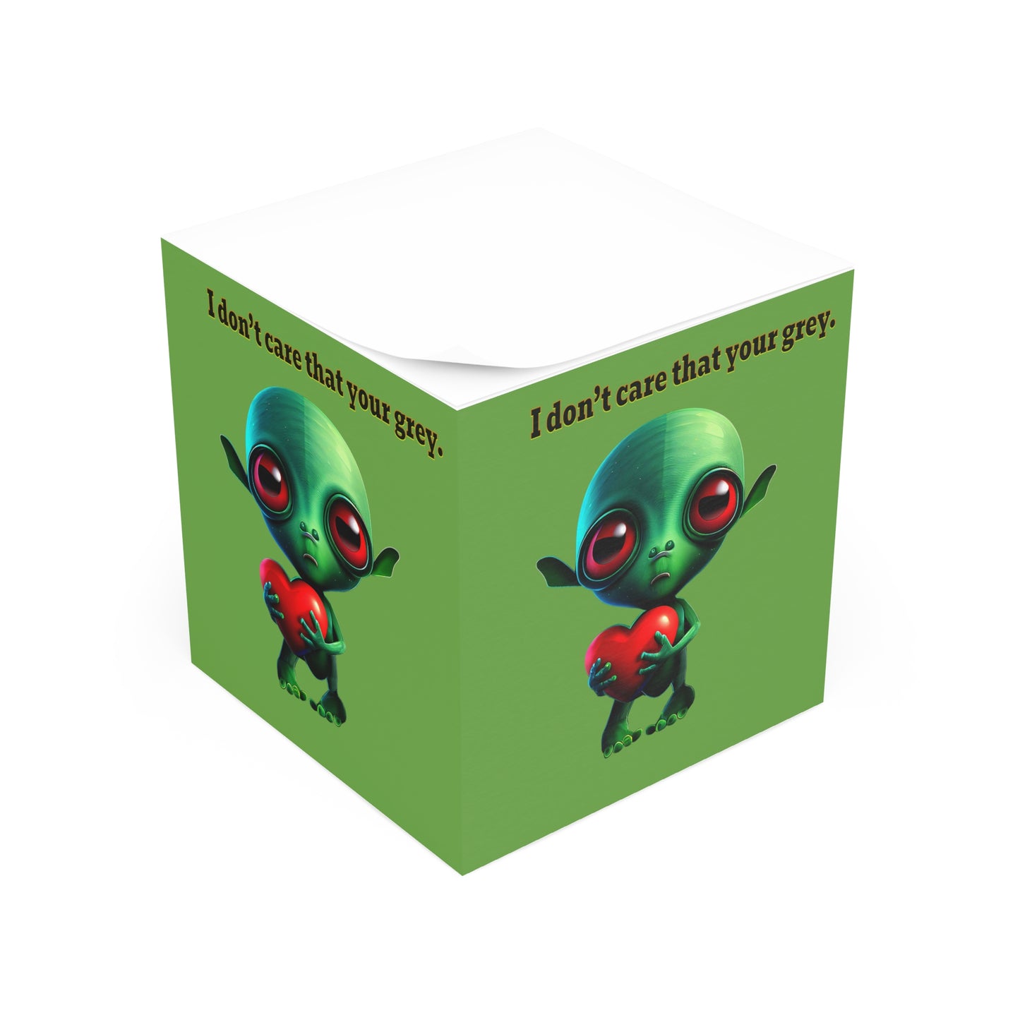 I don't care that your grey - note cube (green)