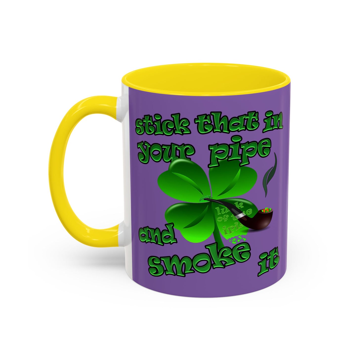 celtics logo - Accent Mug (light purple)