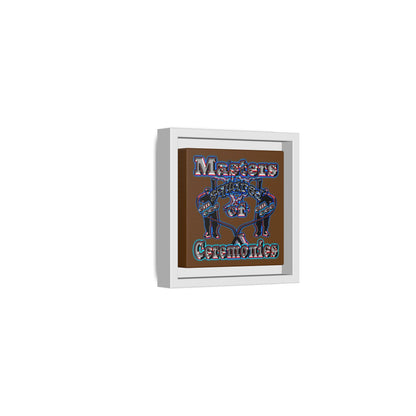 em cee squared - framed canvas art (brown)