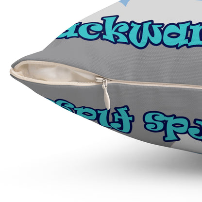 shoot for the stars - Spun Polyester Square Pillow - (grey)
