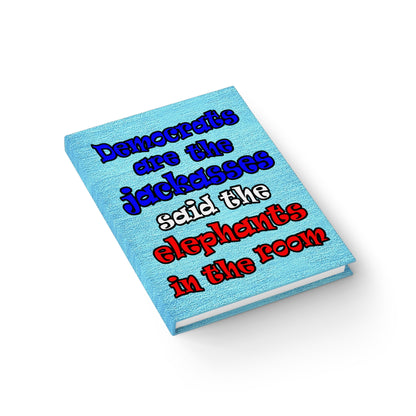 donkeys and elephants - journal-blank (faded blue)