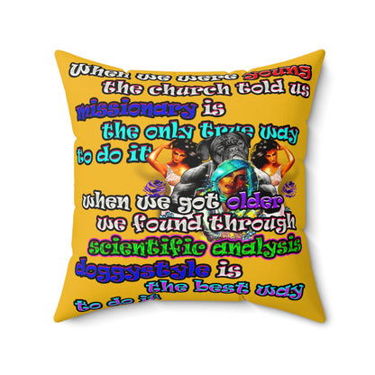 doggystyle - Faux Suede Square Pillow - (yellow)