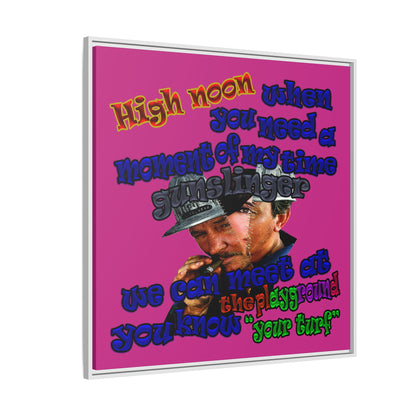 high noon - framed canvas art (pink)