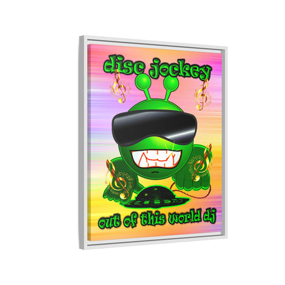 disc jockey - framed canvas art (color blur)