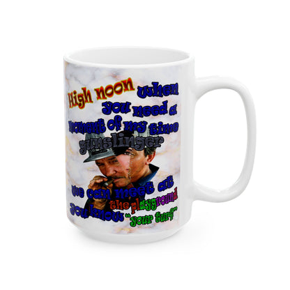 high noon - White Mug (white marble)