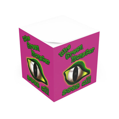 green monster - note cube (pink)
