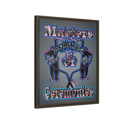 em cee squared - framed canvas art (grey-light grey)