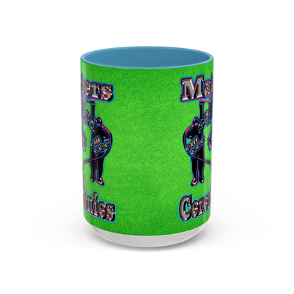 em cee squared - Accent Mug (green turf)